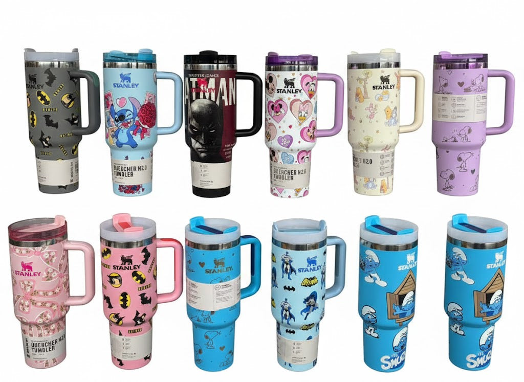 20oz Kids Insulated Tumbler with Straw – Stainless Steel Cup with Lid, Character Design